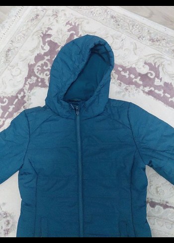 Mavi Kapüşonlu erkek  Ceket sifir ayarinda - Görsel 2