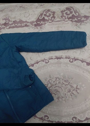 Mavi Kapüşonlu erkek  Ceket sifir ayarinda - Görsel 3