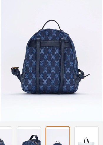 Mavi Parlak Desenli Kadın Sırt Çantası - Görsel 4