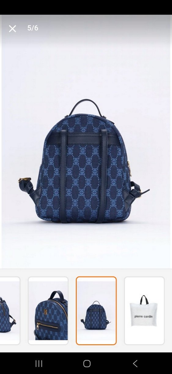 Mavi Parlak Desenli Kadın Sırt Çantası - Görsel 4