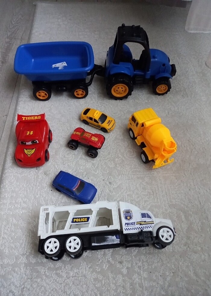 7 parça araba oyuncak  - Görsel 3