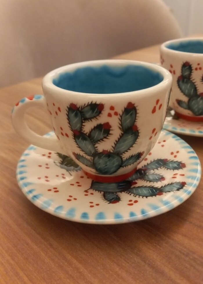 Seramik el yapımı fincan  - Görsel 2