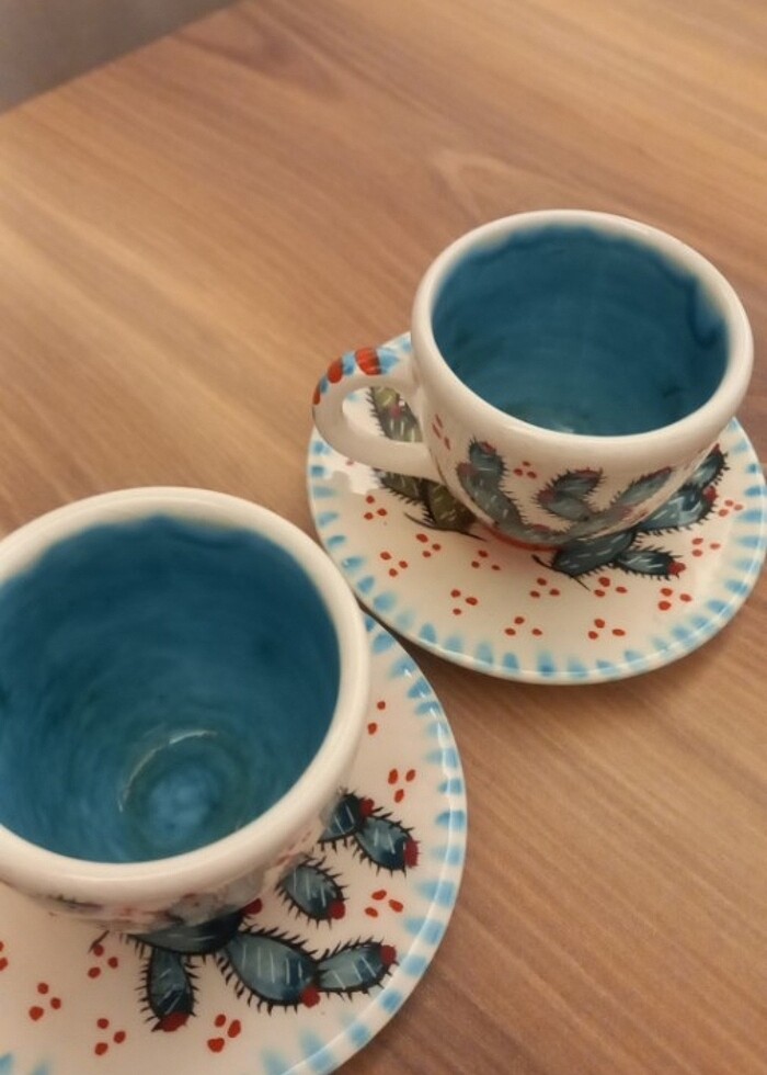 Seramik el yapımı fincan  - Görsel 3