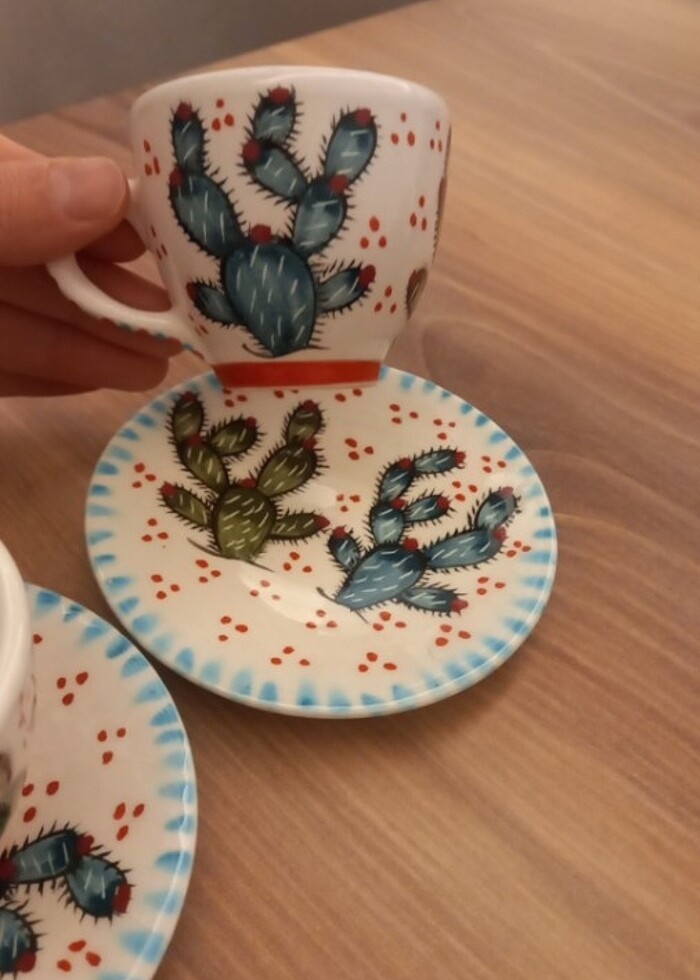 Seramik el yapımı fincan  - Görsel 5