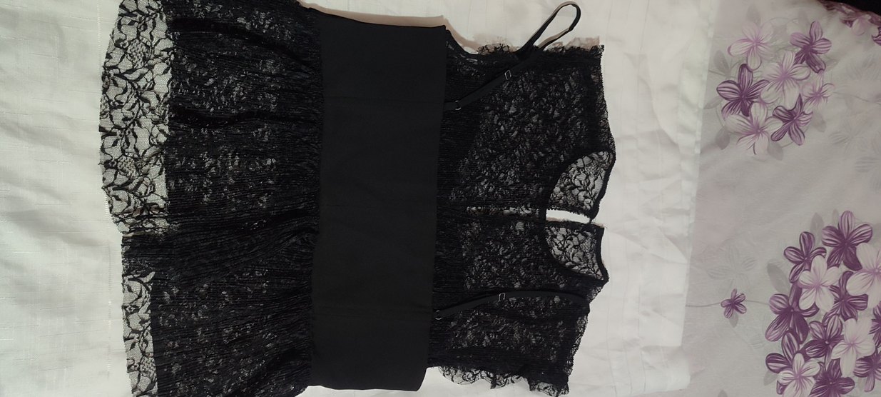 Dantel Detaylı Siyah Gotik Kadın Büstiyer - Görsel 2