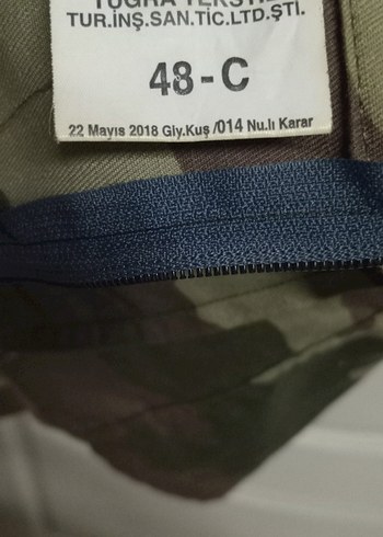 Haki Kamuflaj Fermuarlı Erkek Mont - Görsel 3