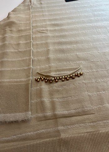 Bej Kadın Uzun Kollu Triko Kazak - Görsel 3