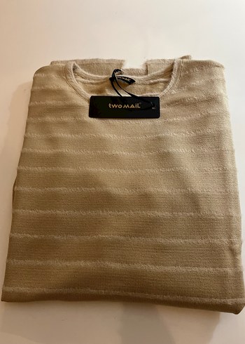 Bej Uzun Kollu Kadın Triko Kazak - Görsel 7