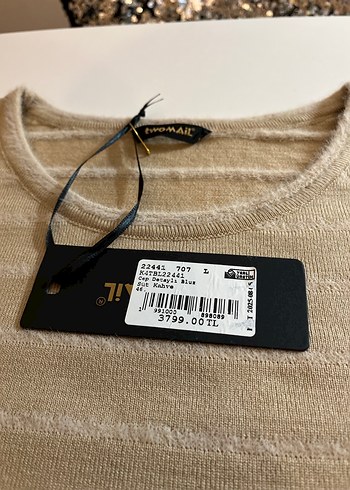 Bej Uzun Kollu Kadın Triko Kazak - Görsel 4