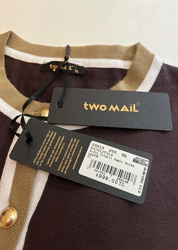 Düğmeli Kahverengi Kadın Hırka - Görsel 5