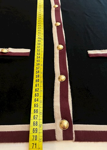 Düğmeli Bordo Triko Kadın Hırka - Görsel 5