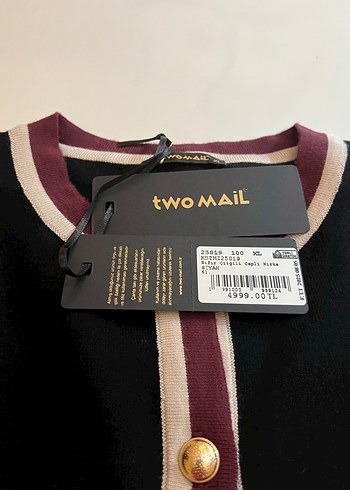 Düğmeli Bordo Triko Kadın Hırka - Görsel 4