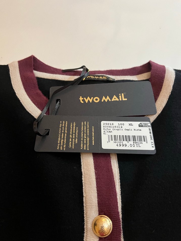 Düğmeli Bordo Triko Kadın Hırka - Görsel 4