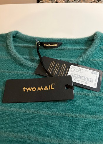 Turkuaz Triko Kadın Kazak İnci Detaylı - Görsel 5