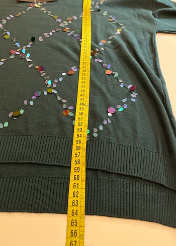 Nakışlı Çok Renkli Kadın Triko Sweatshirt - Görsel 5