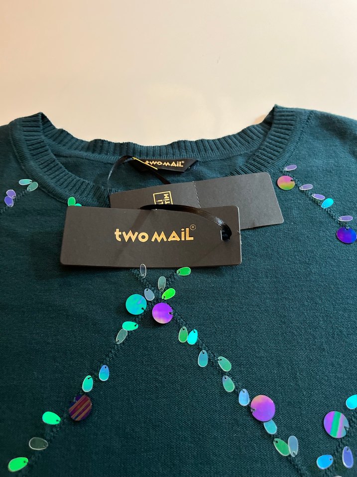 Nakışlı Çok Renkli Kadın Triko Sweatshirt - Görsel 2