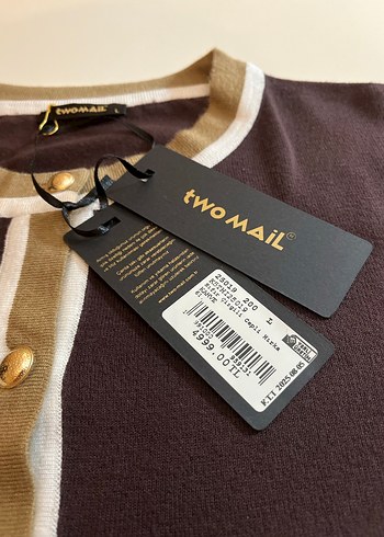 Düğmeli Kahverengi Kadın Hırka - Görsel 3