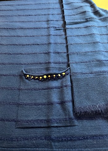 Mavi Triko Kadın Kazak - Görsel 2