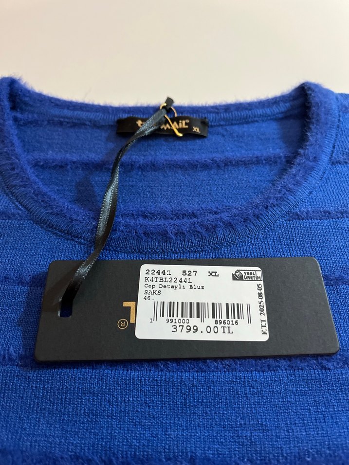 Mavi Triko Kadın Kazak - Görsel 4
