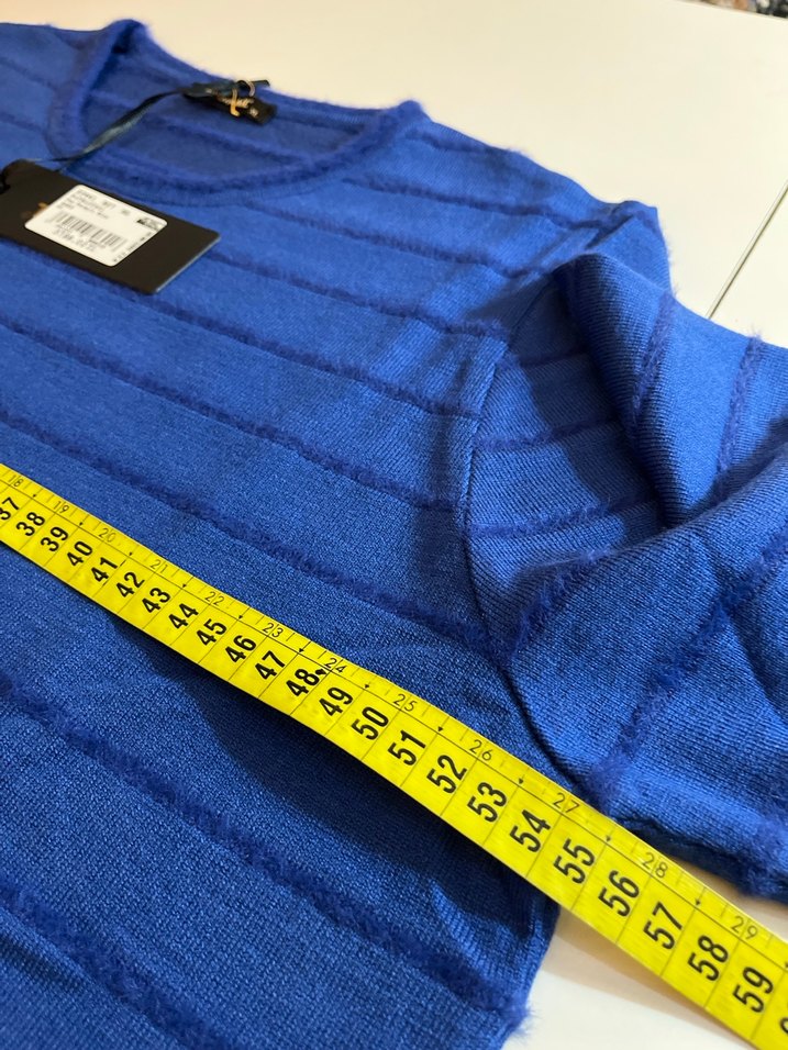 Mavi Triko Kadın Kazak - Görsel 5