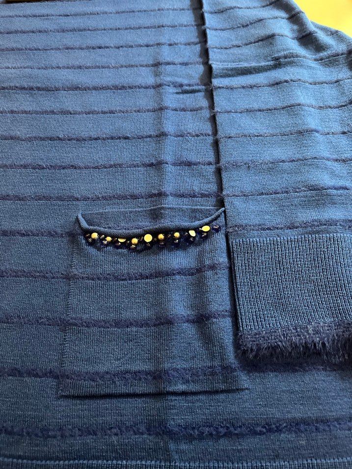 Mavi Triko Kadın Kazak - Görsel 2