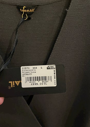 Düğmeli Siyah Midi Kadın Blazer - Görsel 2