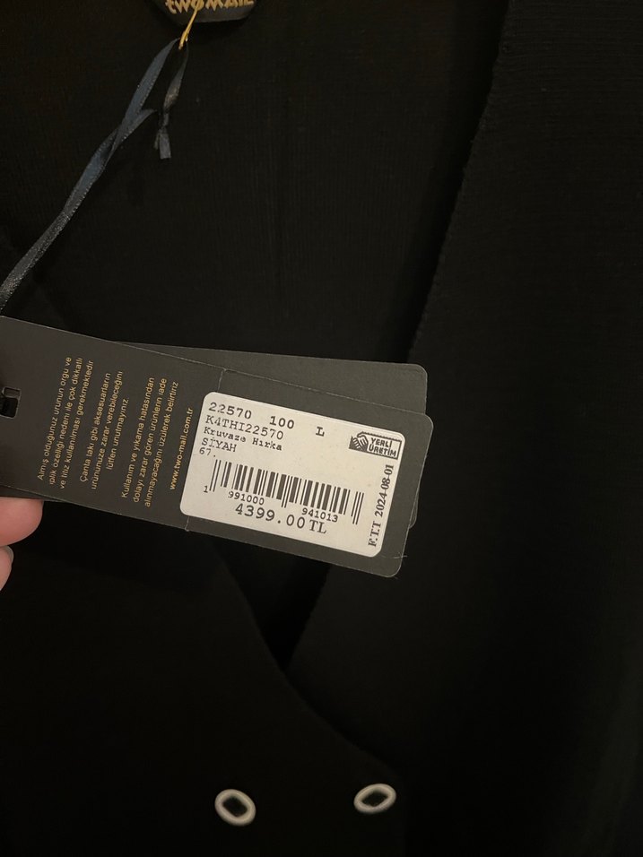 Siyah Düğmeli Kadın Uzun Blazer Ceket - Görsel 2