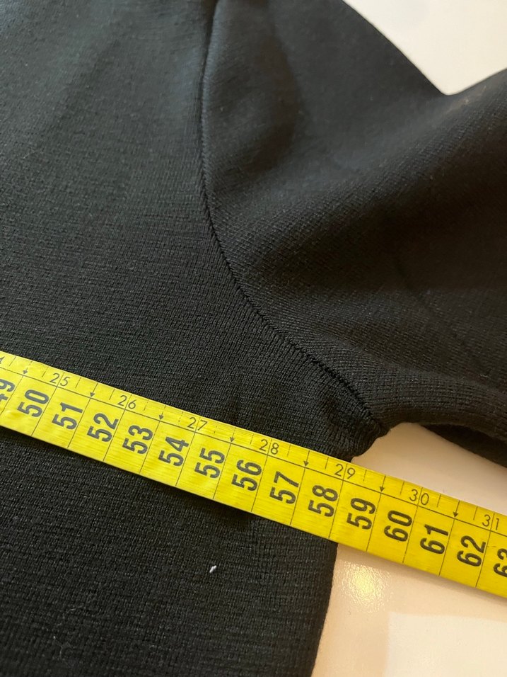 Siyah Düğmeli Kadın Uzun Blazer Ceket - Görsel 5