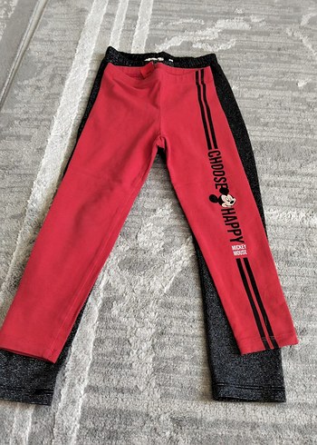 5 Yaş Beden Kız Çocuk Kırmızı ve gri Street Wear Pantolonlar