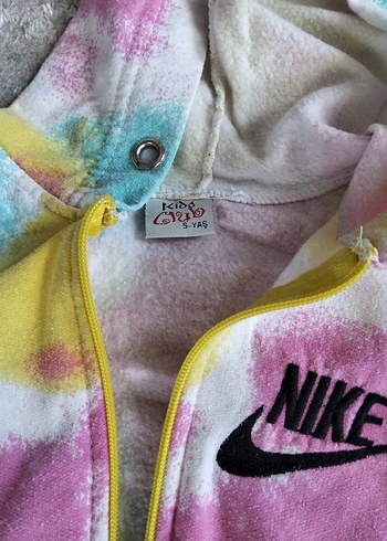 4 Yaş Beden 2 adet Kız Çocuk Pastel Renkli Kapüşonlu Batik Eşofman