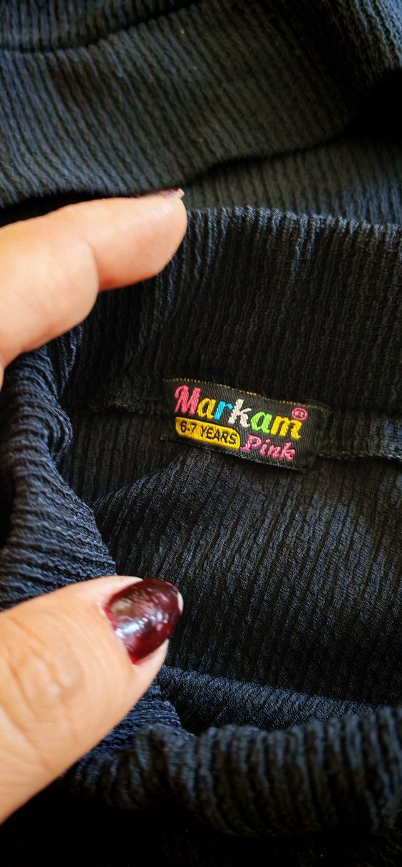 Siyah Örgü Kısa Kollu V Yaka takım - Görsel 4