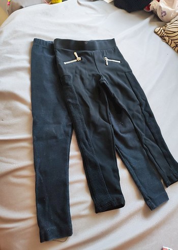 Kız Çocuk Lacivert Denim Taytlar - Görsel 4