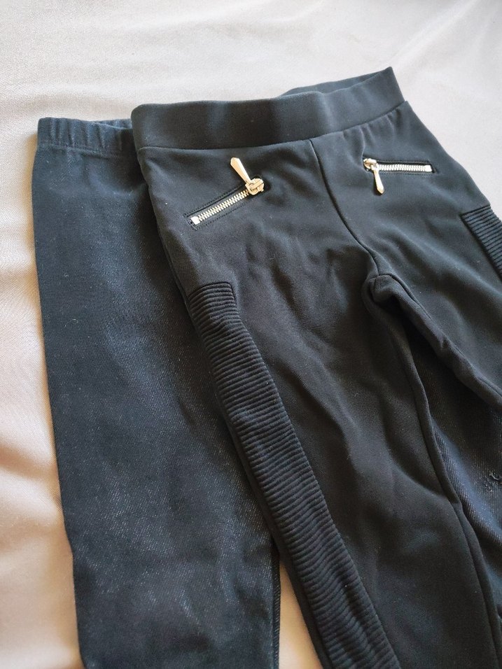 Kız Çocuk Lacivert Denim Taytlar - Görsel 5