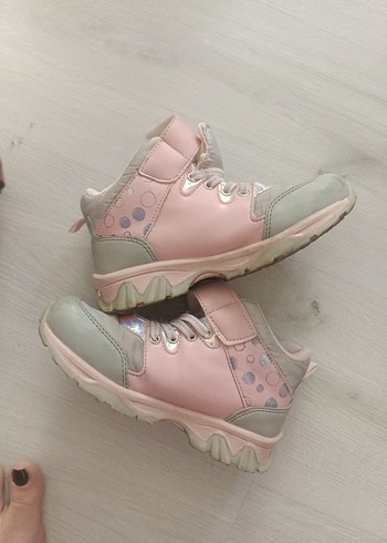 29 Beden Mickey Minnie Kız Çocuk Pembe Cırt Cırtlı Spor Ayakkabı