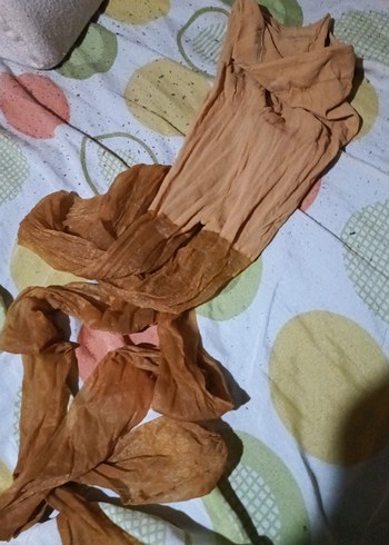 Bej Bohem Tarzı Drapeli Kadın Şalı