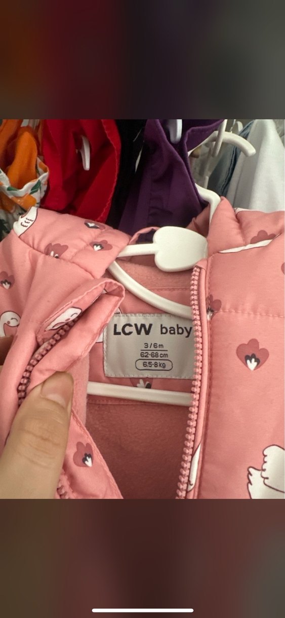 Pembe Kuğu Desenli Bebek astronot Tulumu - Görsel 2