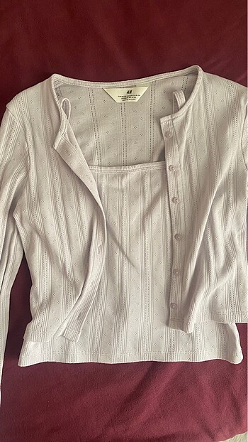 H&m lila ince takım üst