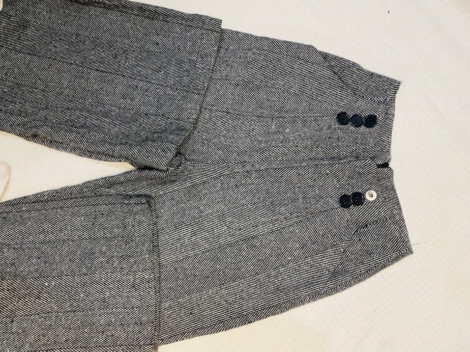 Gri Kaşe Düğmeli Kadın Pantolon - Görsel 2