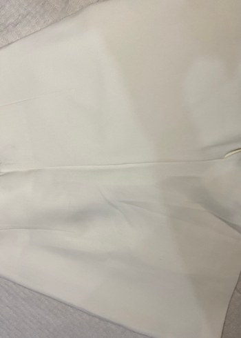 Beyaz Kadın Kumaş Şort Etek - Görsel 2