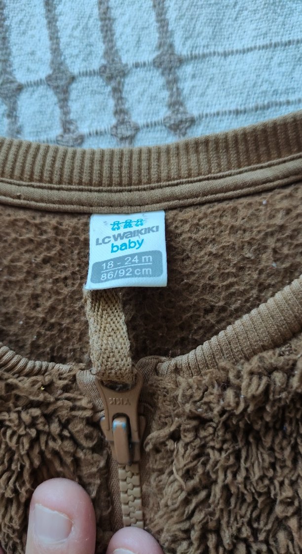 Çocuk Kahverengi Kürklü Yelek - Görsel 2