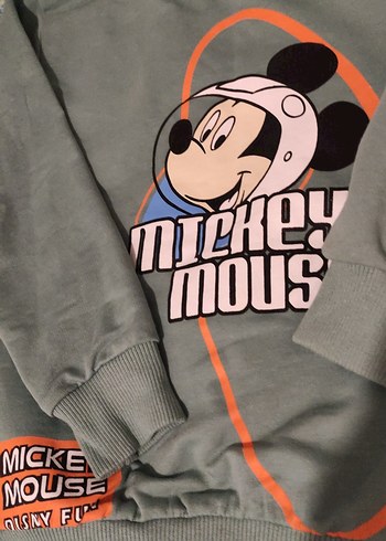 Gap Mickey Mouse Baskılı Gri Bebek Takımı