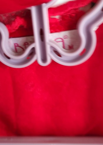 Uzun Kırmızı Kadın sabahlik - Görsel 4