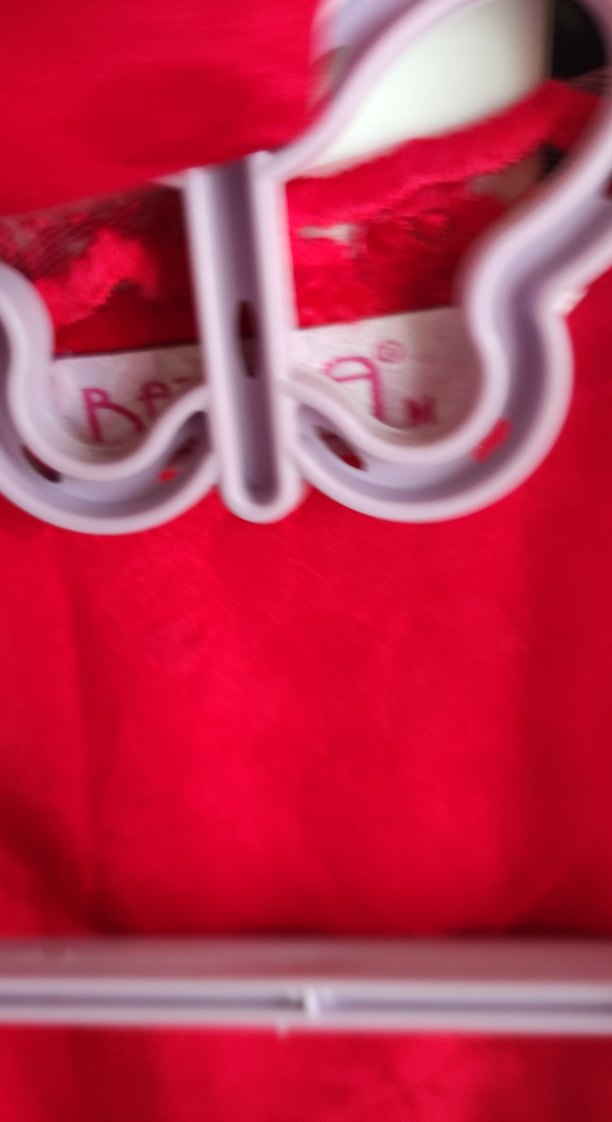 Uzun Kırmızı Kadın sabahlik - Görsel 4