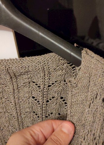 Bej V Yaka Örme Kadın Yelek - Görsel 3