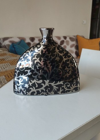 Gri Desenli Dekoratif Vazo - Görsel 2