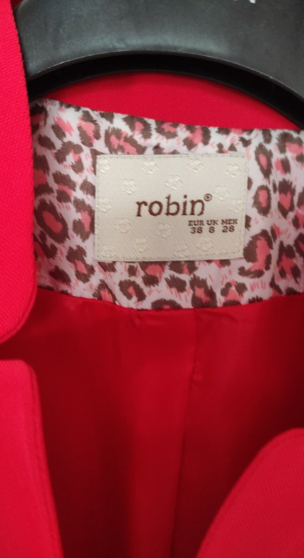 Kırmızı Düğmeli Kadın Blazer Ceket - Görsel 3