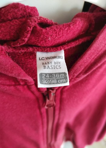 erkek çocuk  Kırmızı Kapüşonlu Fermuarlı Sweatshirt - Görsel 4