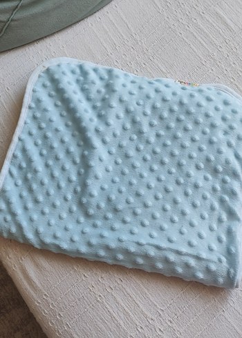 Mavi Bebek Battaniyesi Yumuşak Dokulu - Görsel 2