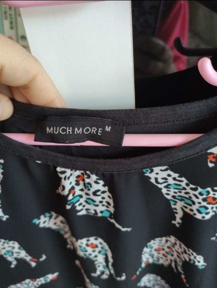 Leopar Desenli V Yaka Bohem Bluz - Görsel 4