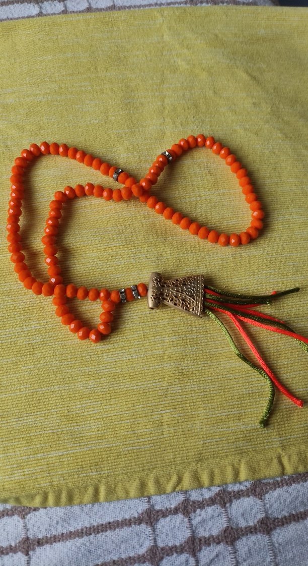 Turuncu Bohem kolye - Görsel 2